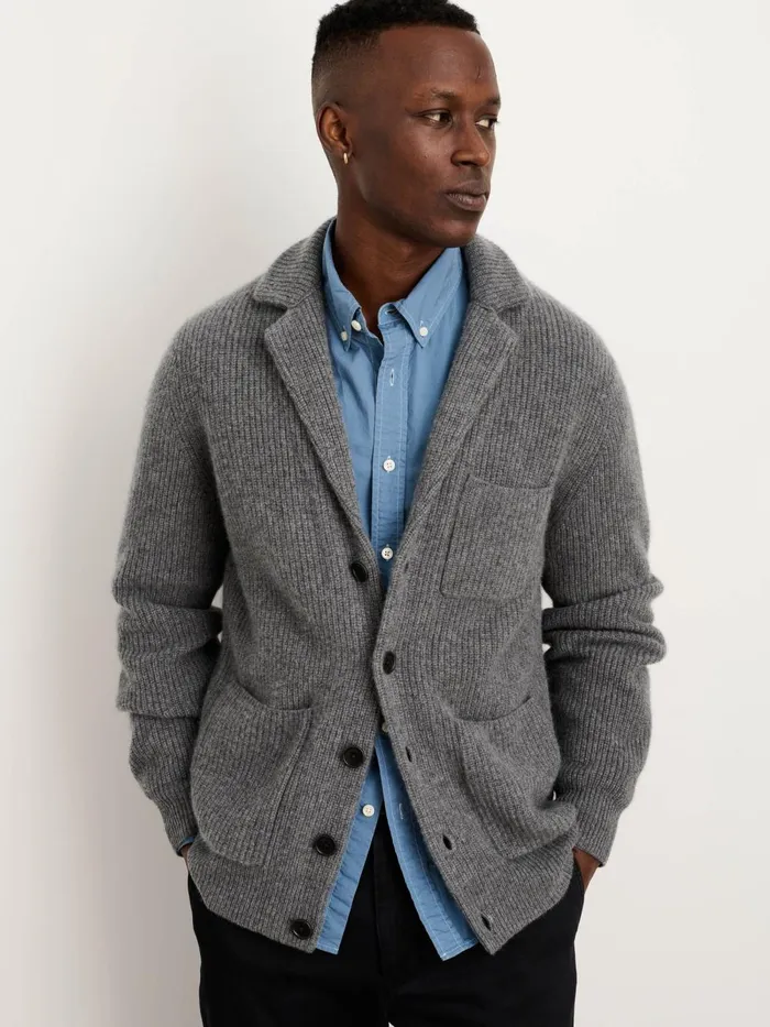 Alex Mill Sweaters Women Mitchell Cardigan In Washed Cashmere Heather Pewter