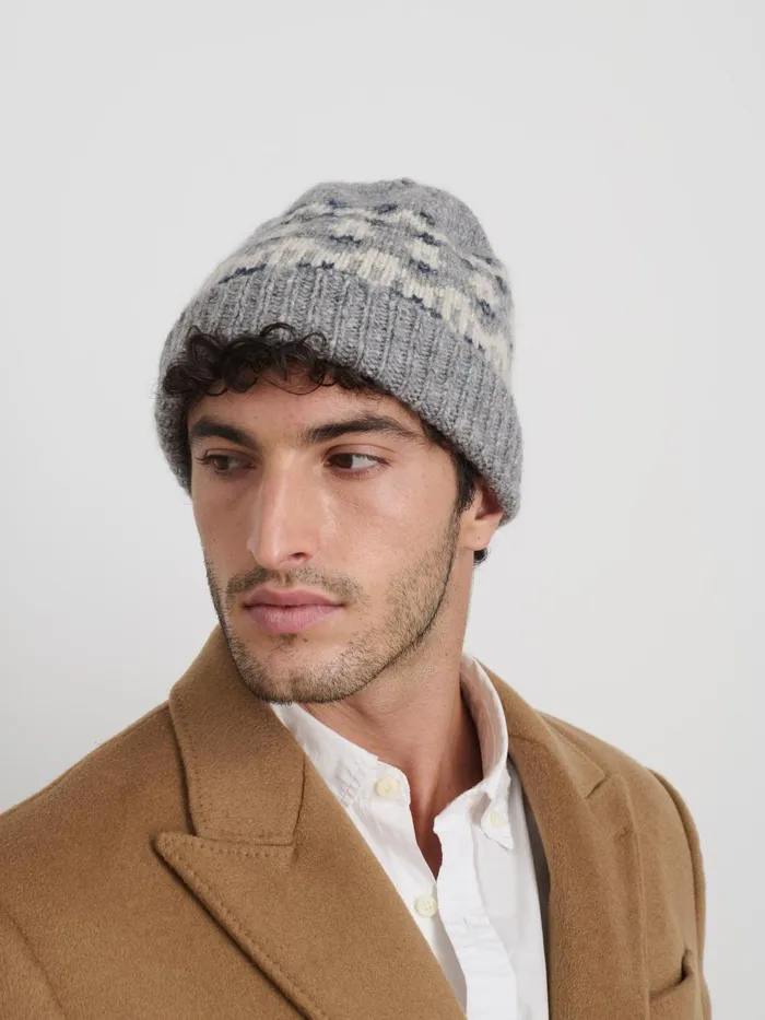 Alex Mill Women Fair Isle Beanie Grey Alex Mill Women Fair Isle Beanie Grey