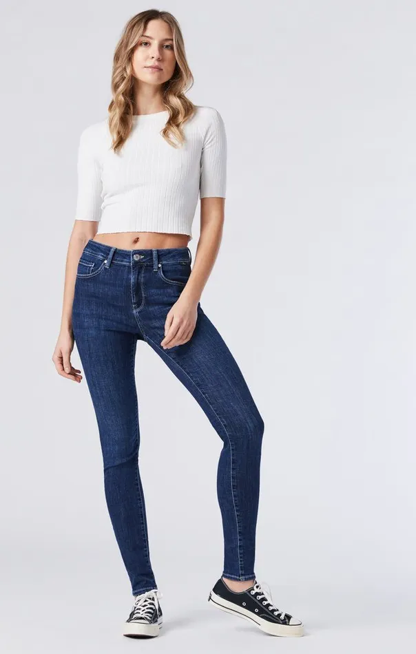 Alissa Skinny In Dark Brushed Feather Blue Women Mavi Jeans Denim Alissa Skinny In Dark Brushed Feather Blue Women Mavi Jeans Denim