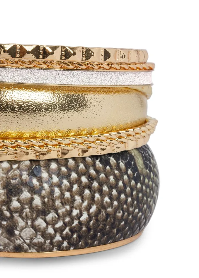 ANIMAL PRINT BANGLE SET Gold Multi Women VENUS Bracelets