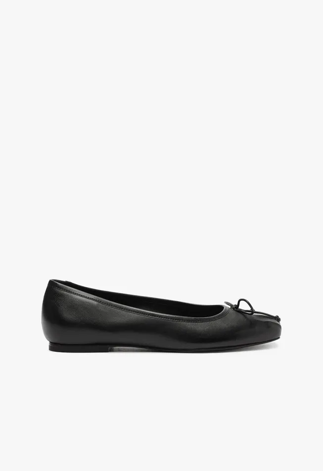 Arissa Draped Ballet Flat Black Women Schutz Shoes Ballerinas