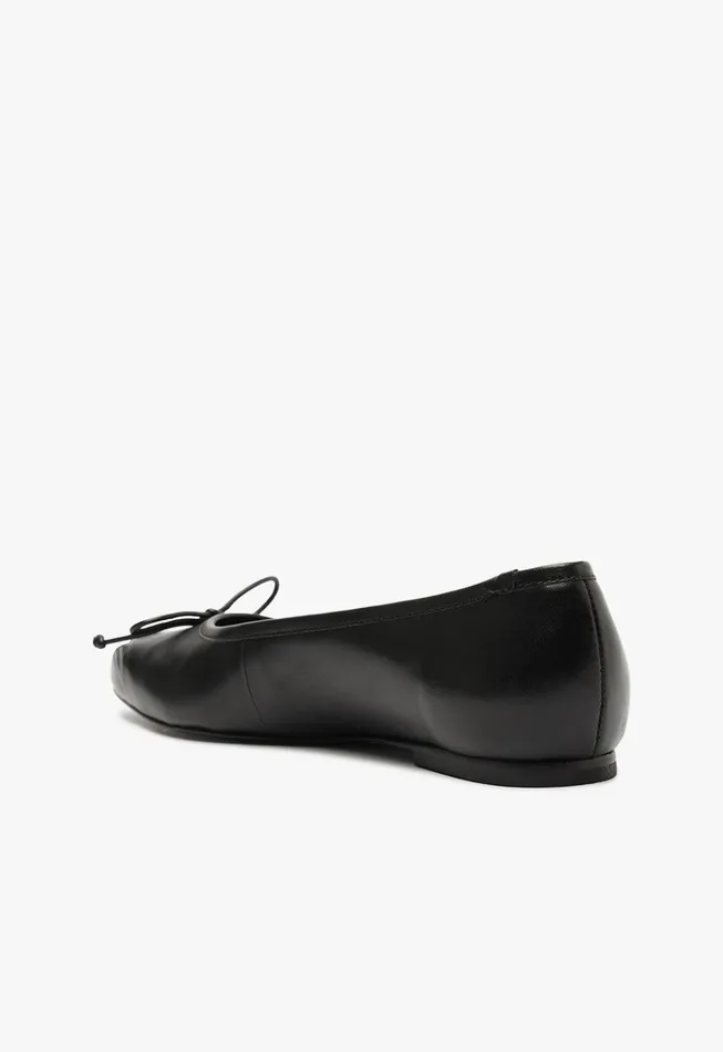 Arissa Draped Ballet Flat Black Women Schutz Shoes Ballerinas