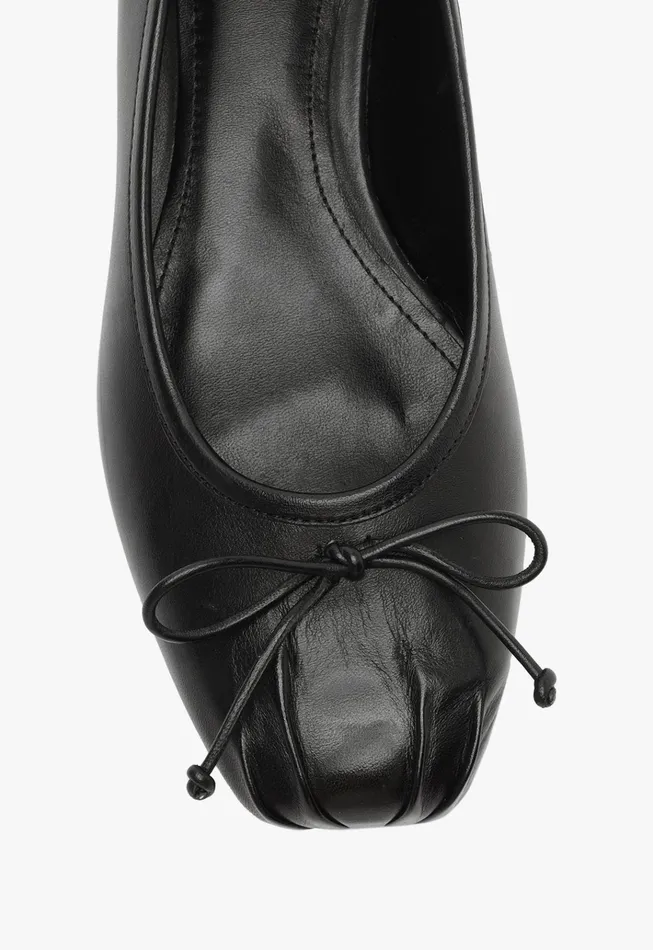 Arissa Draped Ballet Flat Black Women Schutz Shoes Ballerinas