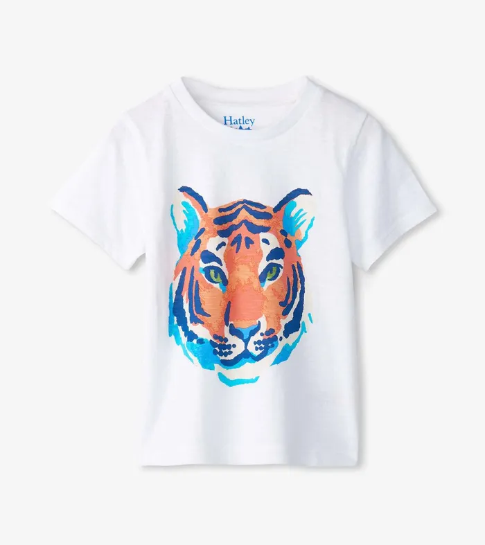 Baby and Toddler Boys Painted Tiger Graphic Tee Hatley