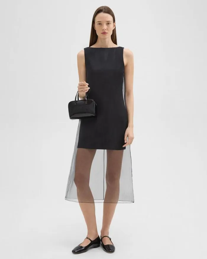 Bags Women Theory Mini Pillow Bag In Crinkled Patent Leather Black