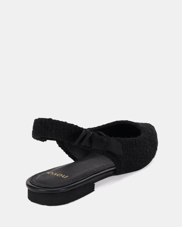 Ballet Flats CADANCE BLACK TWEED Ballet Flats NOVO Shoes Women
