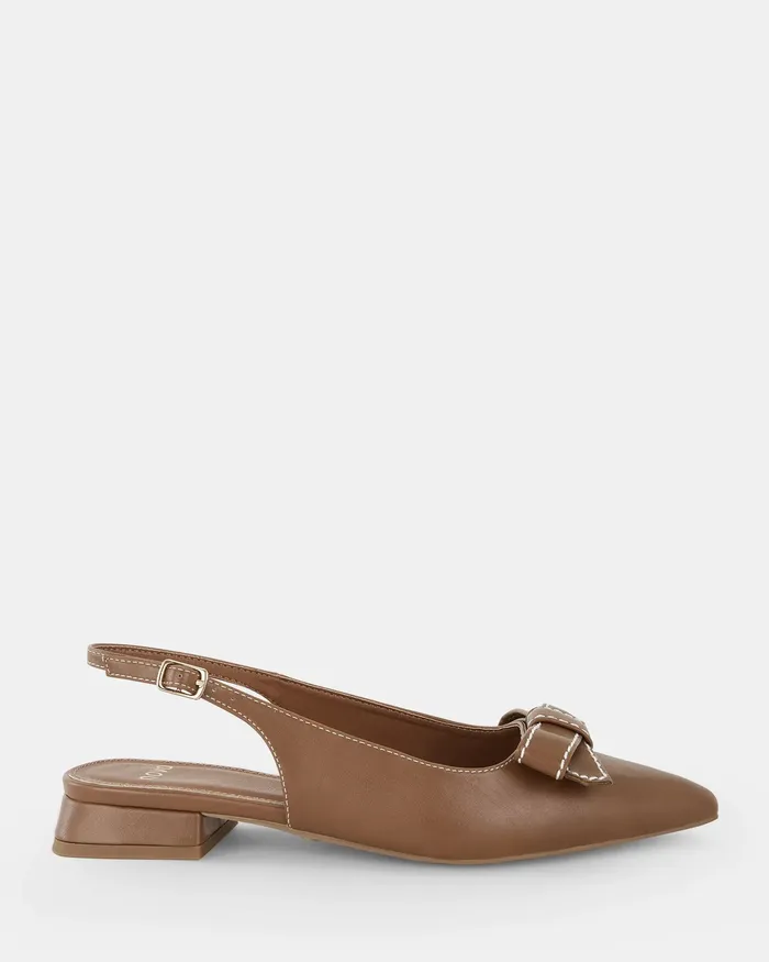 Ballet Flats Women CARLINA CARAMEL Slip Ons NOVO Shoes