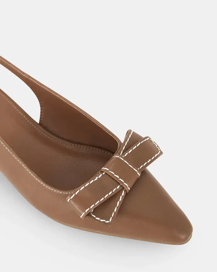 Ballet Flats Women CARLINA CARAMEL Slip Ons NOVO Shoes