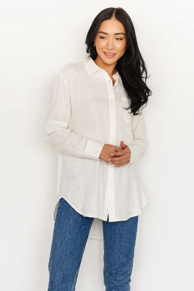 Baltic Born Blouses Shirts Women Harlan Linen Button Down Top Off White Baltic Born Blouses Shirts Women Harlan Linen Button Down Top Off White