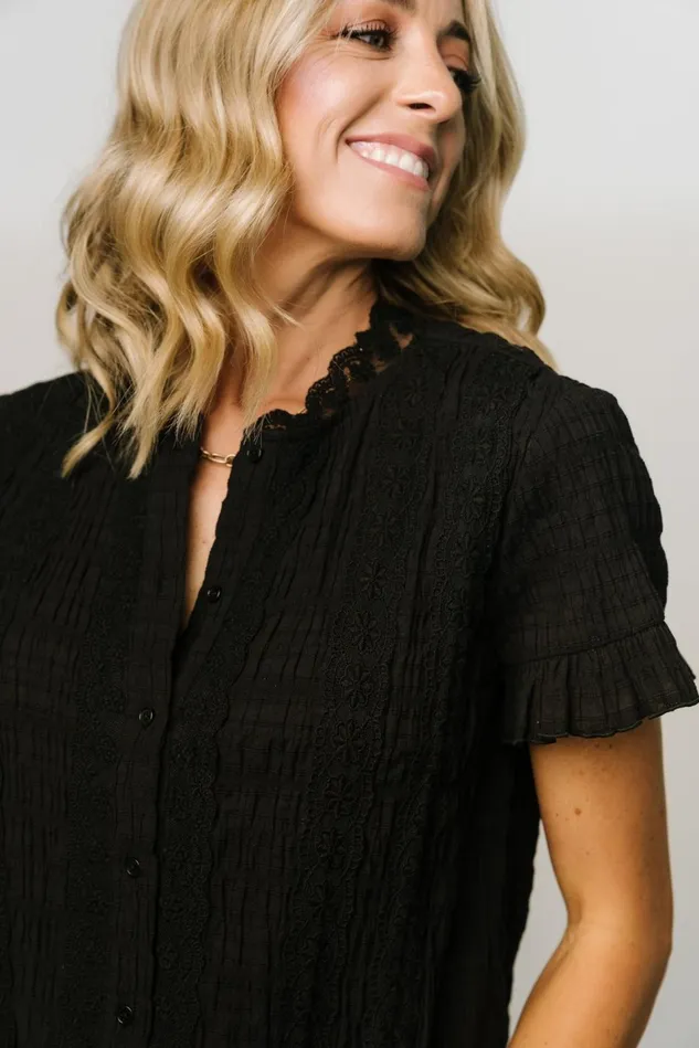 Baltic Born Blouses Shirts Women Zara Lace Top Black Baltic Born Blouses Shirts Women Zara Lace Top Black