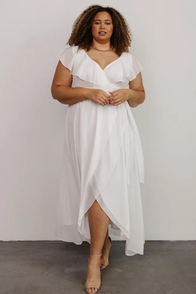 Baltic Born Bridal Women Katya Ruffle Maxi Dress White