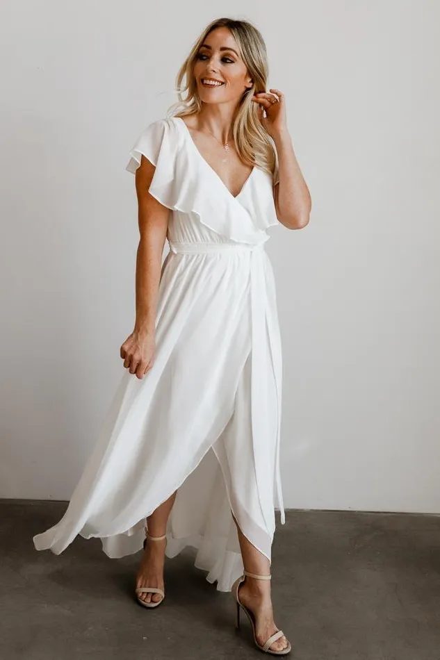 Baltic Born Bridal Women Katya Ruffle Maxi Dress White
