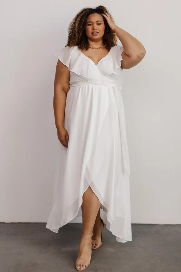 Baltic Born Bridal Women Katya Ruffle Maxi Dress White