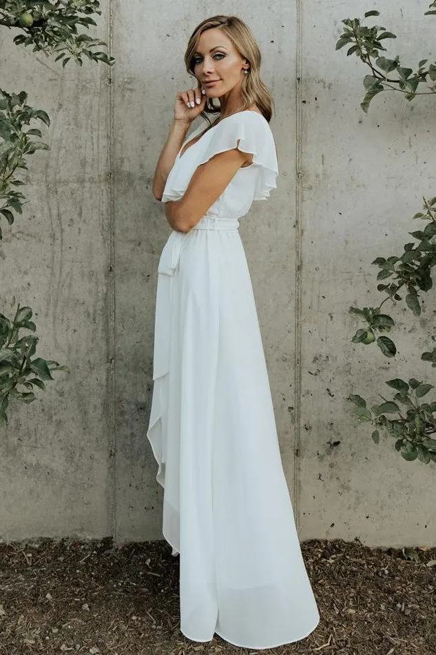 Baltic Born Bridal Women Katya Ruffle Maxi Dress White
