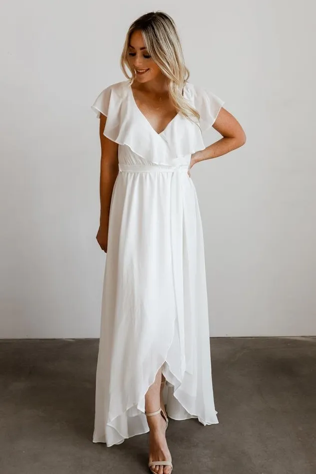 Baltic Born Bridal Women Katya Ruffle Maxi Dress White