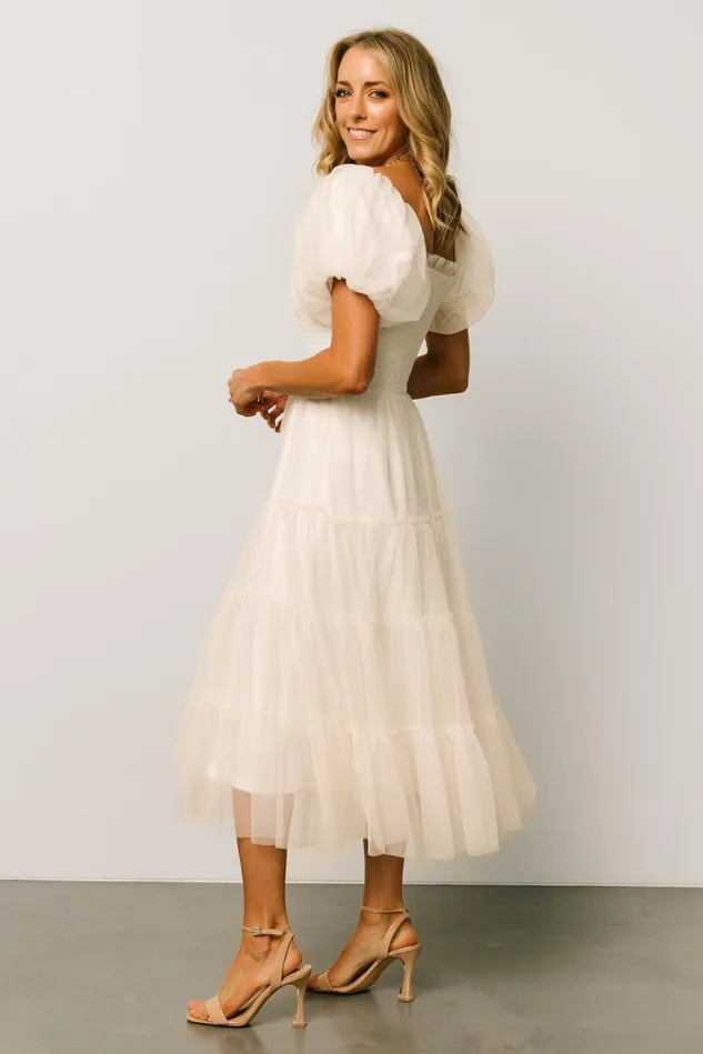 Baltic Born Bridal Women Liv Tulle Midi Dress Cream Baltic Born Bridal Women Liv Tulle Midi Dress Cream