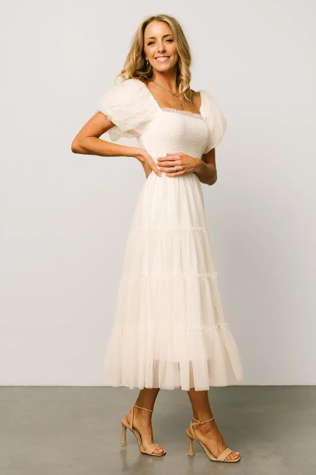 Baltic Born Bridal Women Liv Tulle Midi Dress Cream Baltic Born Bridal Women Liv Tulle Midi Dress Cream