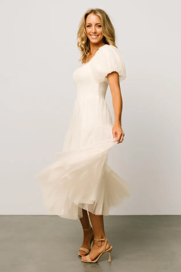 Baltic Born Bridal Women Liv Tulle Midi Dress Cream Baltic Born Bridal Women Liv Tulle Midi Dress Cream