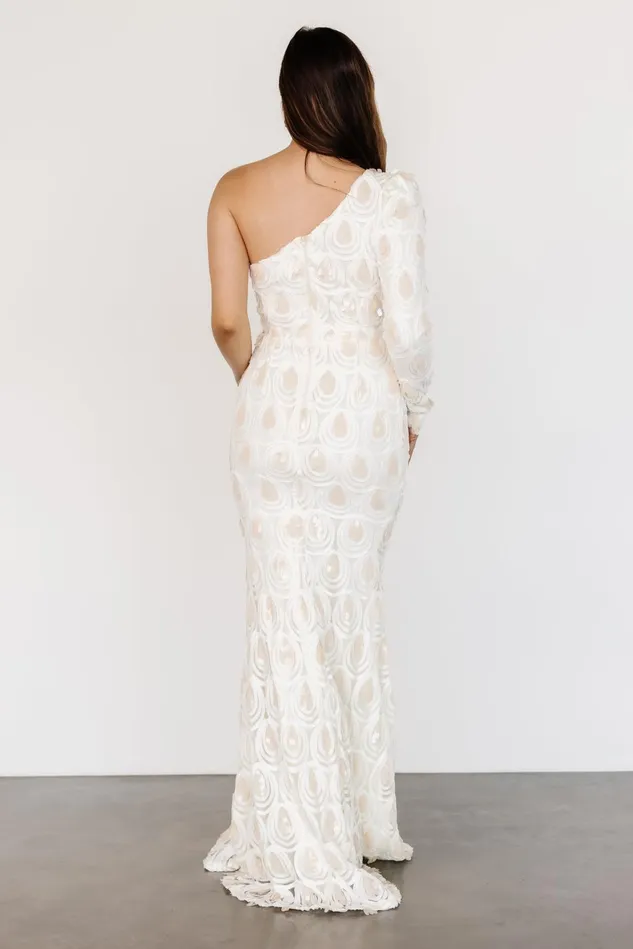 Baltic Born Bridal Women Porscha One Shoulder Gown Cream Baltic Born Bridal Women Porscha One Shoulder Gown Cream