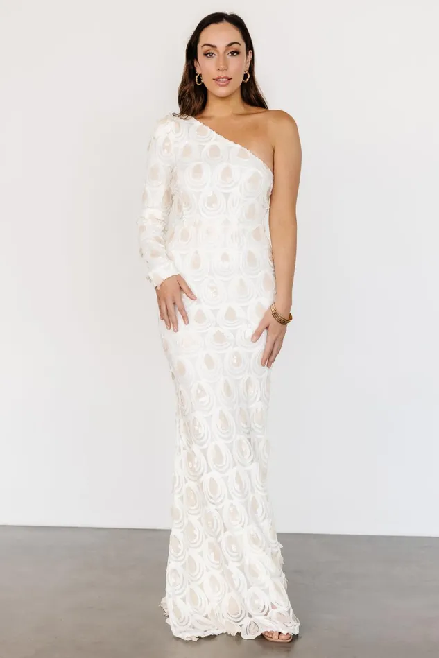 Baltic Born Bridal Women Porscha One Shoulder Gown Cream Baltic Born Bridal Women Porscha One Shoulder Gown Cream