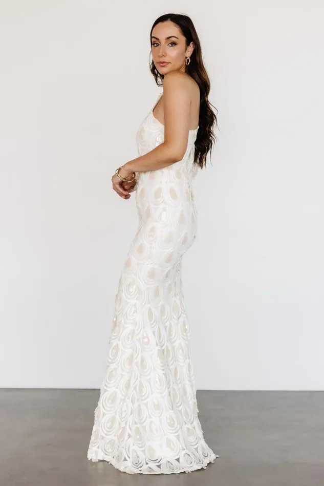 Baltic Born Bridal Women Porscha One Shoulder Gown Cream Baltic Born Bridal Women Porscha One Shoulder Gown Cream