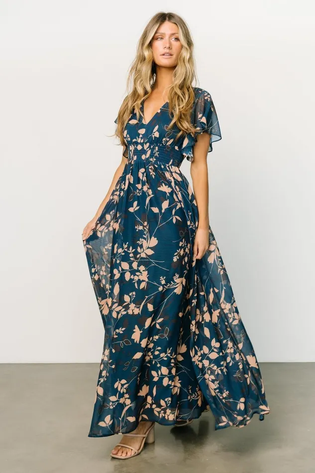 Baltic Born Bump Friendly Women Lynlee Metallic Maxi Dress Topaz Baltic Born Bump Friendly Women Lynlee Metallic Maxi Dress Topaz