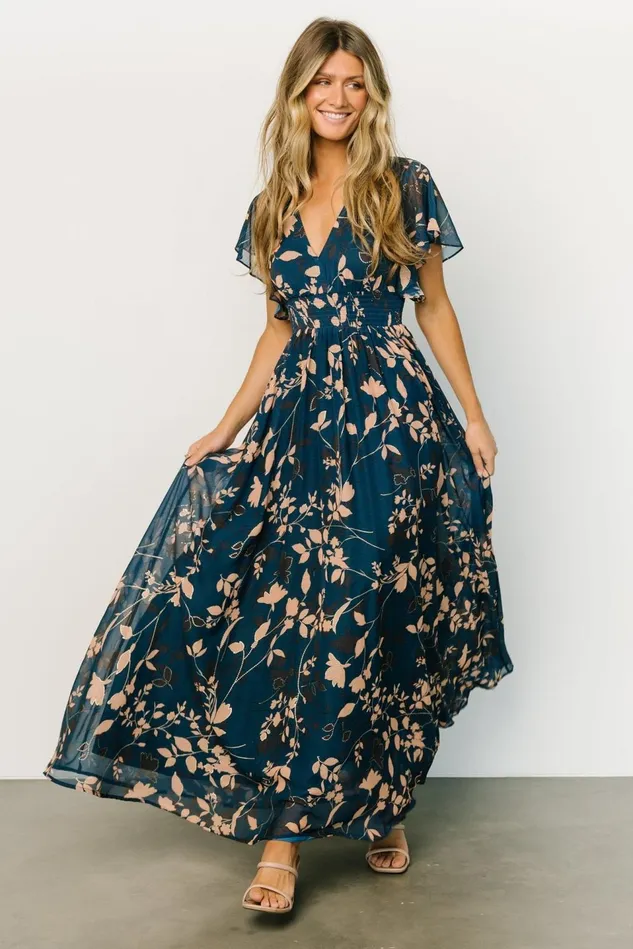 Baltic Born Bump Friendly Women Lynlee Metallic Maxi Dress Topaz Baltic Born Bump Friendly Women Lynlee Metallic Maxi Dress Topaz
