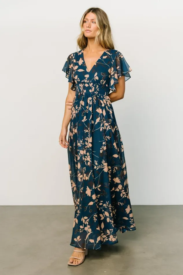 Baltic Born Bump Friendly Women Lynlee Metallic Maxi Dress Topaz Baltic Born Bump Friendly Women Lynlee Metallic Maxi Dress Topaz