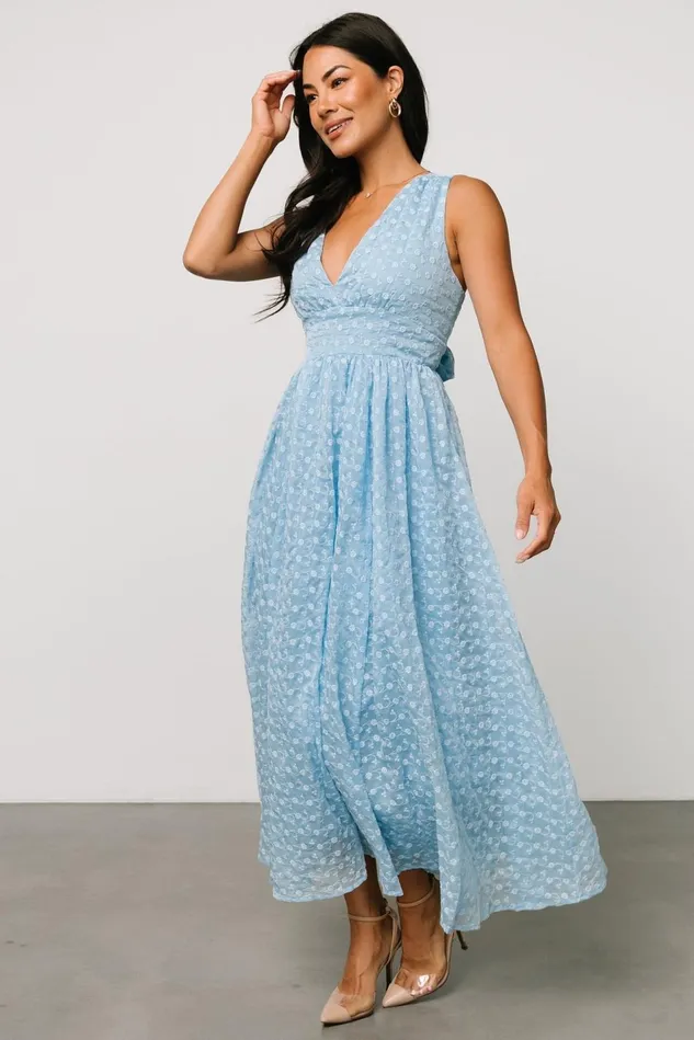Baltic Born Bump Friendly Women Thalia Embroidered Tank Midi Dress Blue Baltic Born Bump Friendly Women Thalia Embroidered Tank Midi Dress Blue