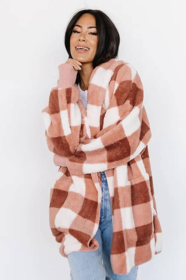 Baltic Born Cardigans Women Lincoln Teddy Cardigan Berry White Baltic Born Cardigans Women Lincoln Teddy Cardigan Berry White