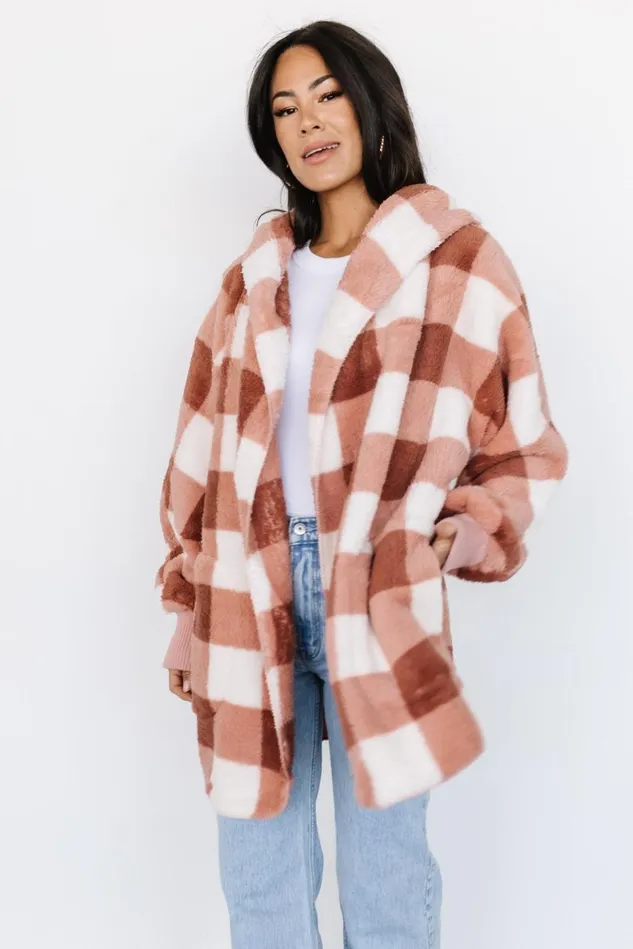 Baltic Born Cardigans Women Lincoln Teddy Cardigan Berry White Baltic Born Cardigans Women Lincoln Teddy Cardigan Berry White