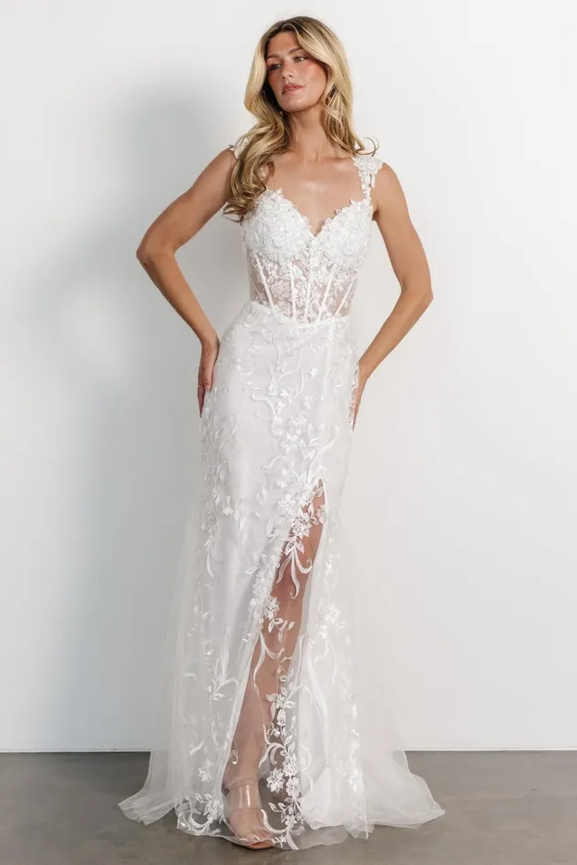 Baltic Born Embellished Sequin Women Obsession Bridal Gown White