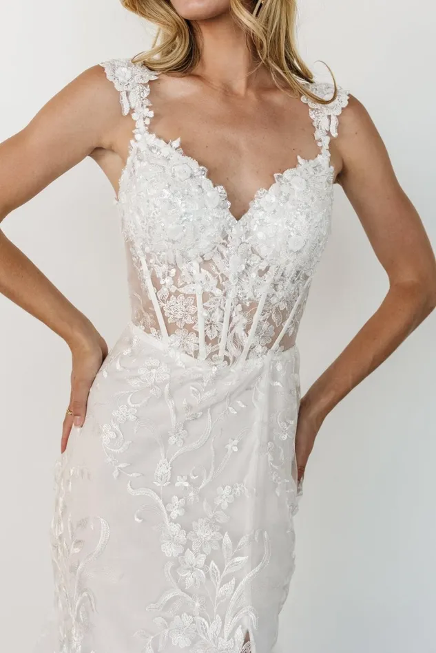 Baltic Born Embellished Sequin Women Obsession Bridal Gown White Baltic Born Embellished Sequin Women Obsession Bridal Gown White