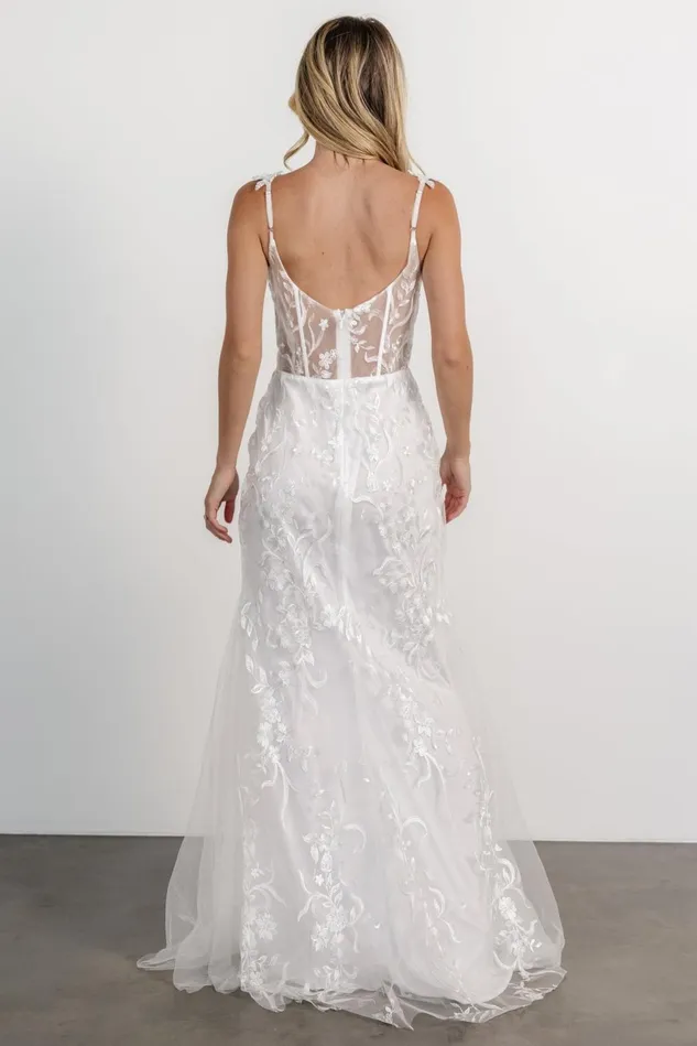 Baltic Born Embellished Sequin Women Obsession Bridal Gown White Baltic Born Embellished Sequin Women Obsession Bridal Gown White