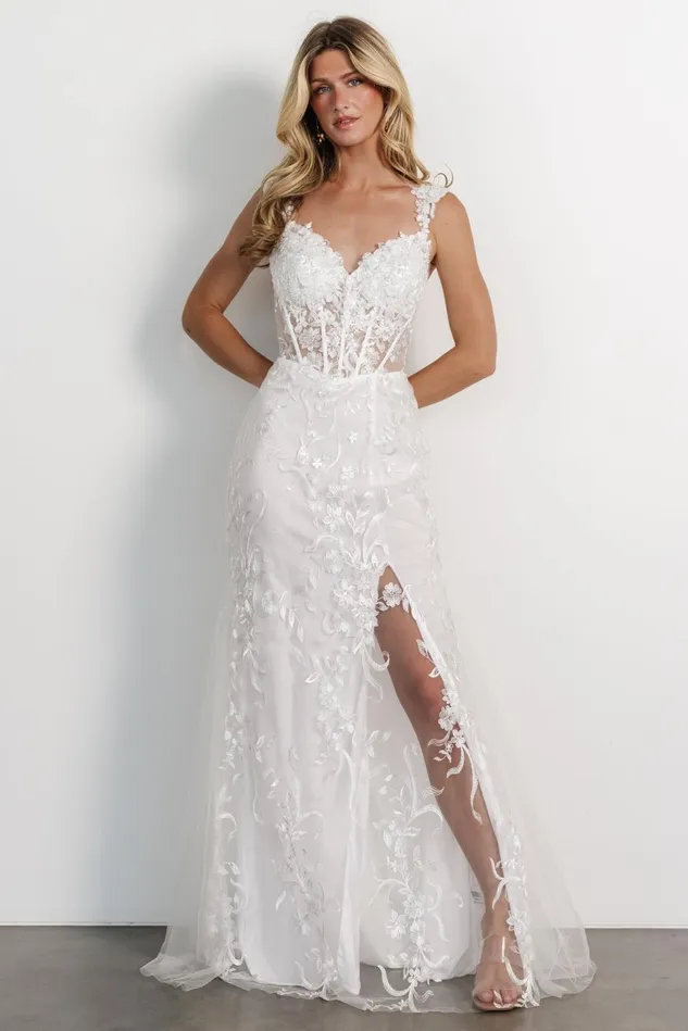 Baltic Born Embellished Sequin Women Obsession Bridal Gown White Baltic Born Embellished Sequin Women Obsession Bridal Gown White