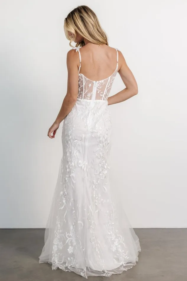 Baltic Born Embellished Sequin Women Obsession Bridal Gown White Baltic Born Embellished Sequin Women Obsession Bridal Gown White