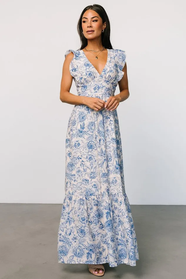 Baltic Born Maxi Dresses Women Hampton Maxi Dress Blue Print