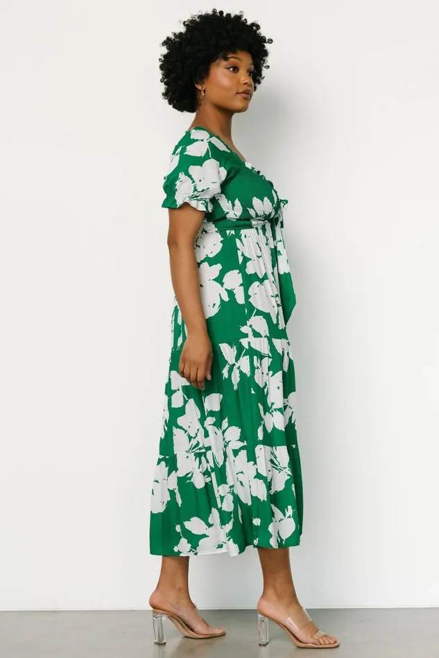 Baltic Born Maxi Dresses Women Kelley Smocked Maxi Dress Green White