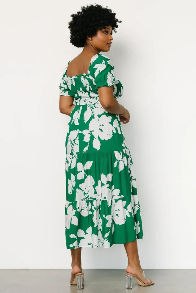 Baltic Born Maxi Dresses Women Kelley Smocked Maxi Dress Green White