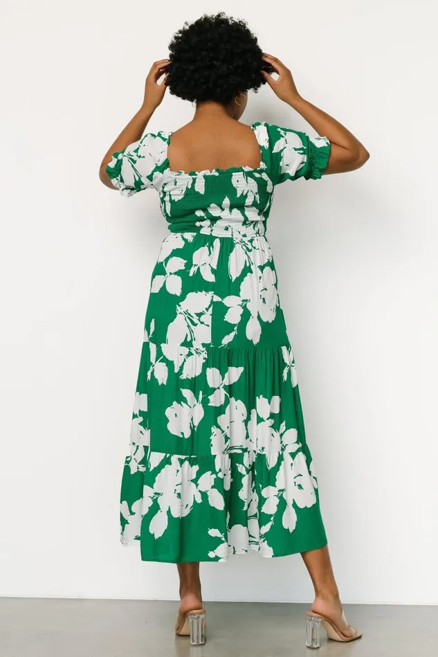 Baltic Born Maxi Dresses Women Kelley Smocked Maxi Dress Green White
