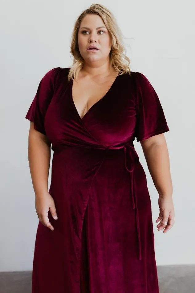 Baltic Born Maxi Dresses Women Meghan Velvet Wrap Maxi Dress Mulberry Baltic Born Maxi Dresses Women Meghan Velvet Wrap Maxi Dress Mulberry