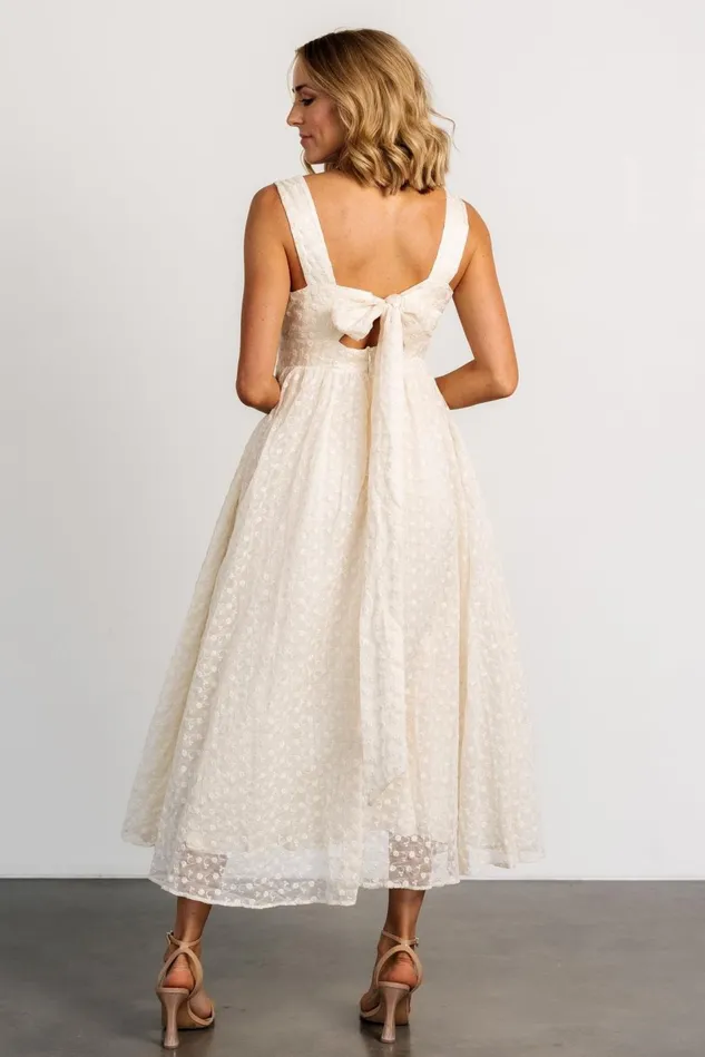 Baltic Born Midi Dresses Women Thalia Embroidered Tank Midi Dress Vintage Cream Baltic Born Midi Dresses Women Thalia Embroidered Tank Midi Dress Vintage Cream