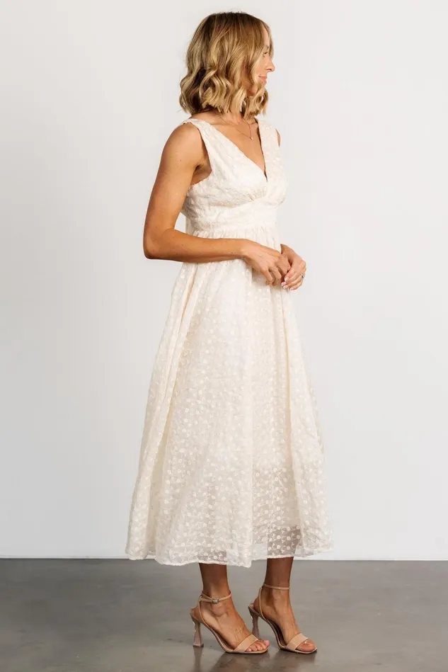 Baltic Born Midi Dresses Women Thalia Embroidered Tank Midi Dress Vintage Cream Baltic Born Midi Dresses Women Thalia Embroidered Tank Midi Dress Vintage Cream