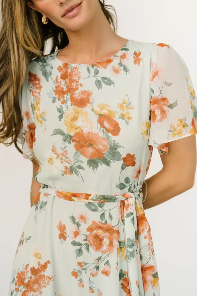 Baltic Born Mother Of The Bride Women Naomi Short Sleeve Maxi Dress Sage Floral Baltic Born Mother Of The Bride Women Naomi Short Sleeve Maxi Dress Sage Floral