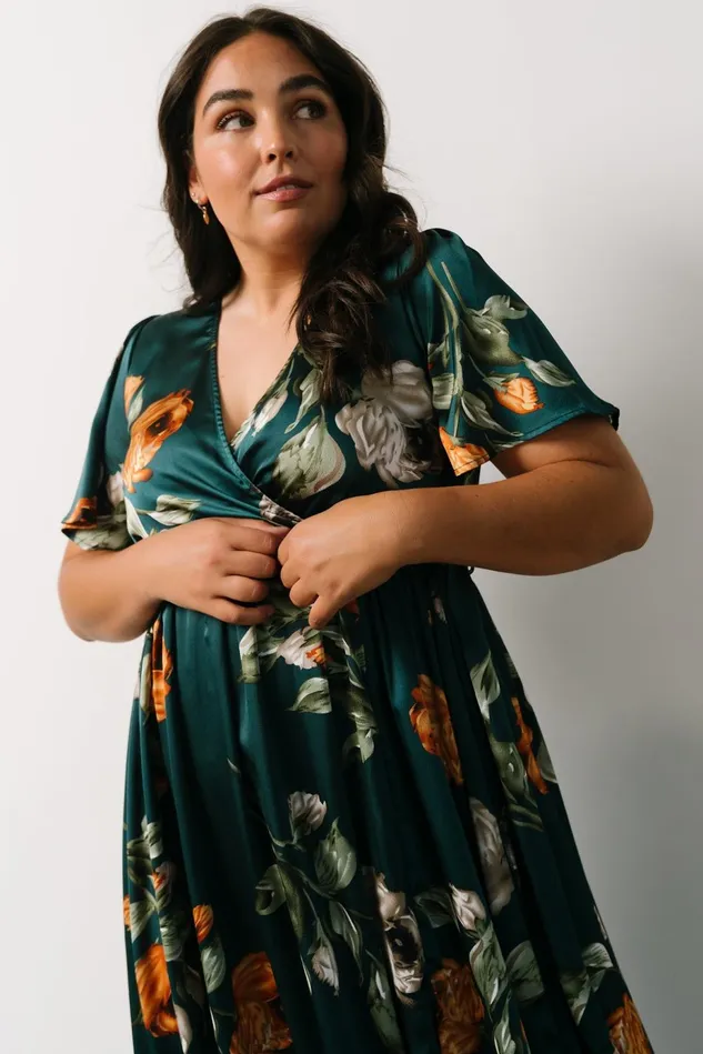 Baltic Born Mother Of The Bride Women Sicily Satin Maxi Dress Deep Topaz Floral Baltic Born Mother Of The Bride Women Sicily Satin Maxi Dress Deep Topaz Floral