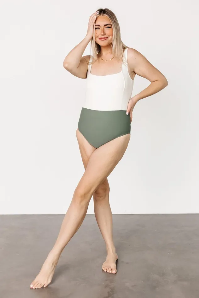 Baltic Born One Piece Women Kingston Color Block One Piece Olive
