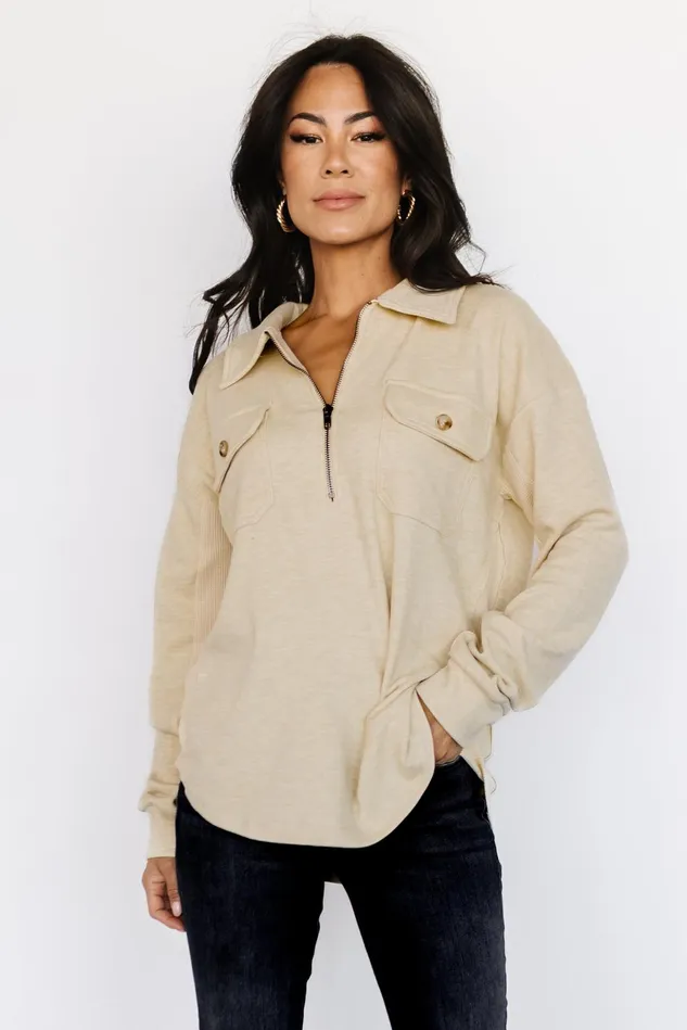 Baltic Born Outerwear Women Patrick Half Zip Pullover Honey Baltic Born Outerwear Women Patrick Half Zip Pullover Honey