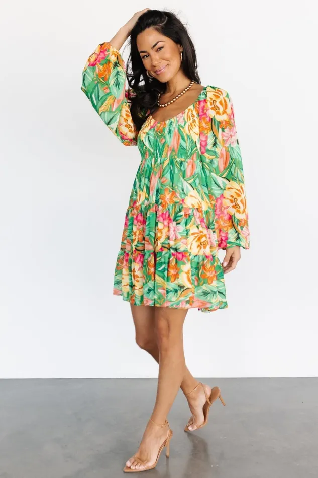 Baltic Born Short Dresses Women Acapulco Short Dress Green Multi Print Baltic Born Short Dresses Women Acapulco Short Dress Green Multi Print