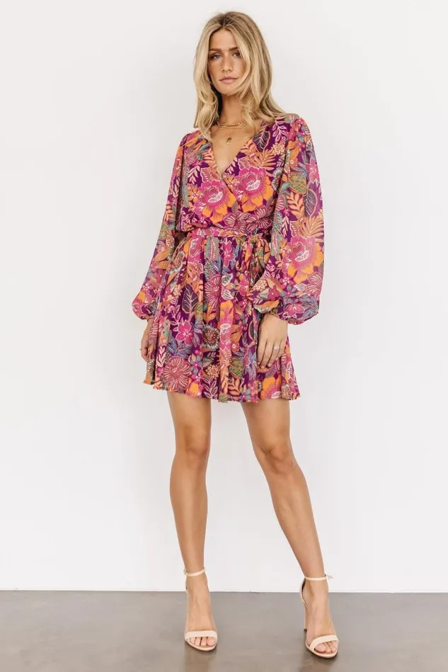 Baltic Born Short Dresses Women Newark Mini Dress Purple Multi