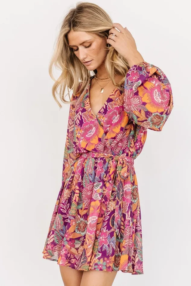Baltic Born Short Dresses Women Newark Mini Dress Purple Multi